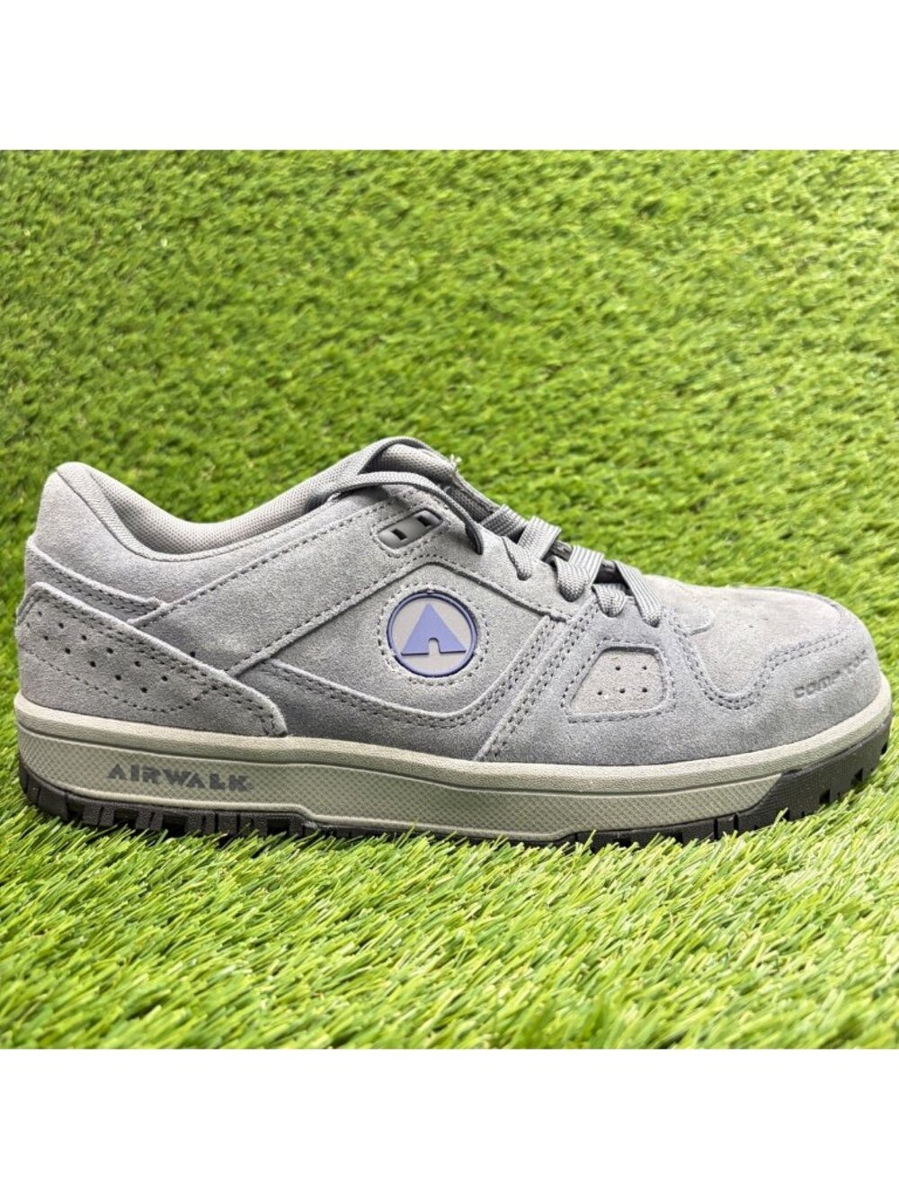 Airwalk Mongo Mens Size 9EE Charcoal Grey Suede Composite Toe Safety Work Shoes